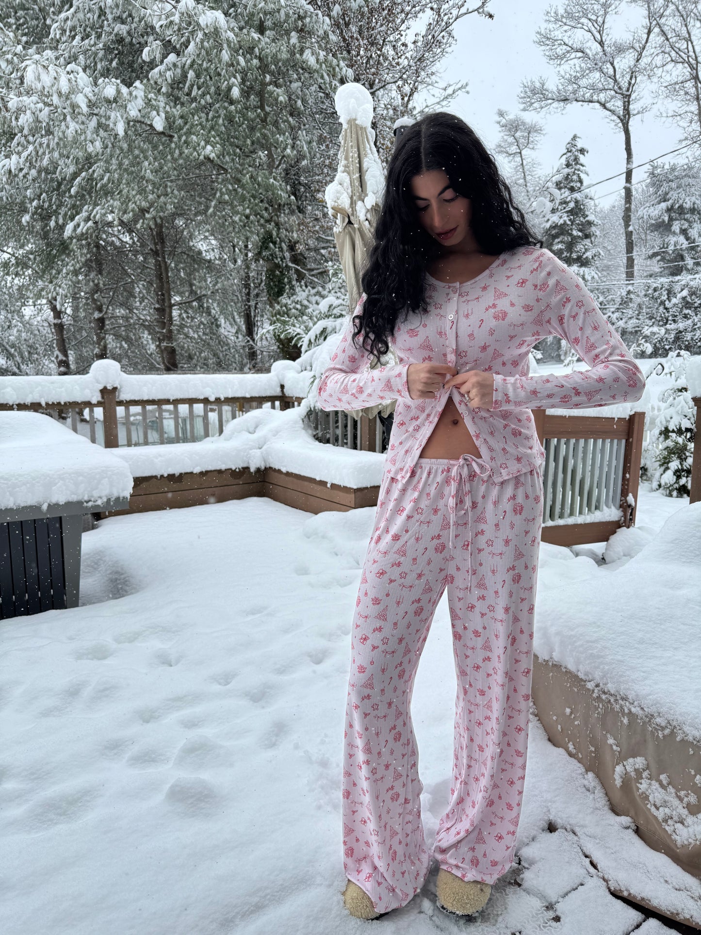 mrs. claus pajama pant