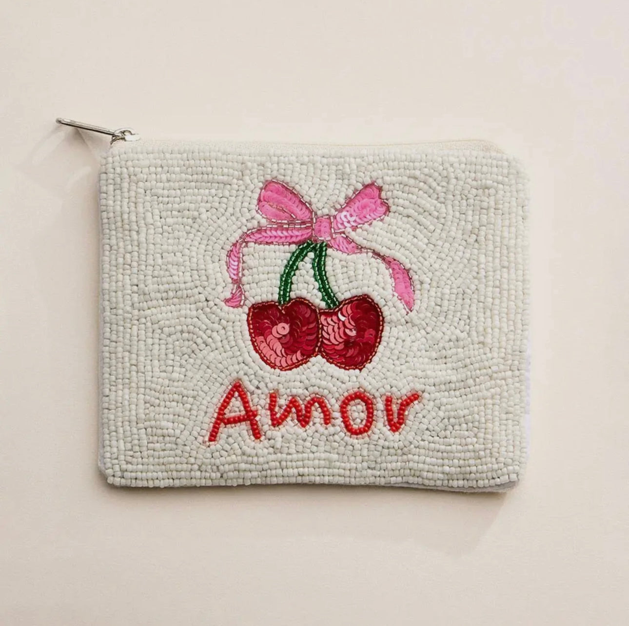 beaded mini pouch