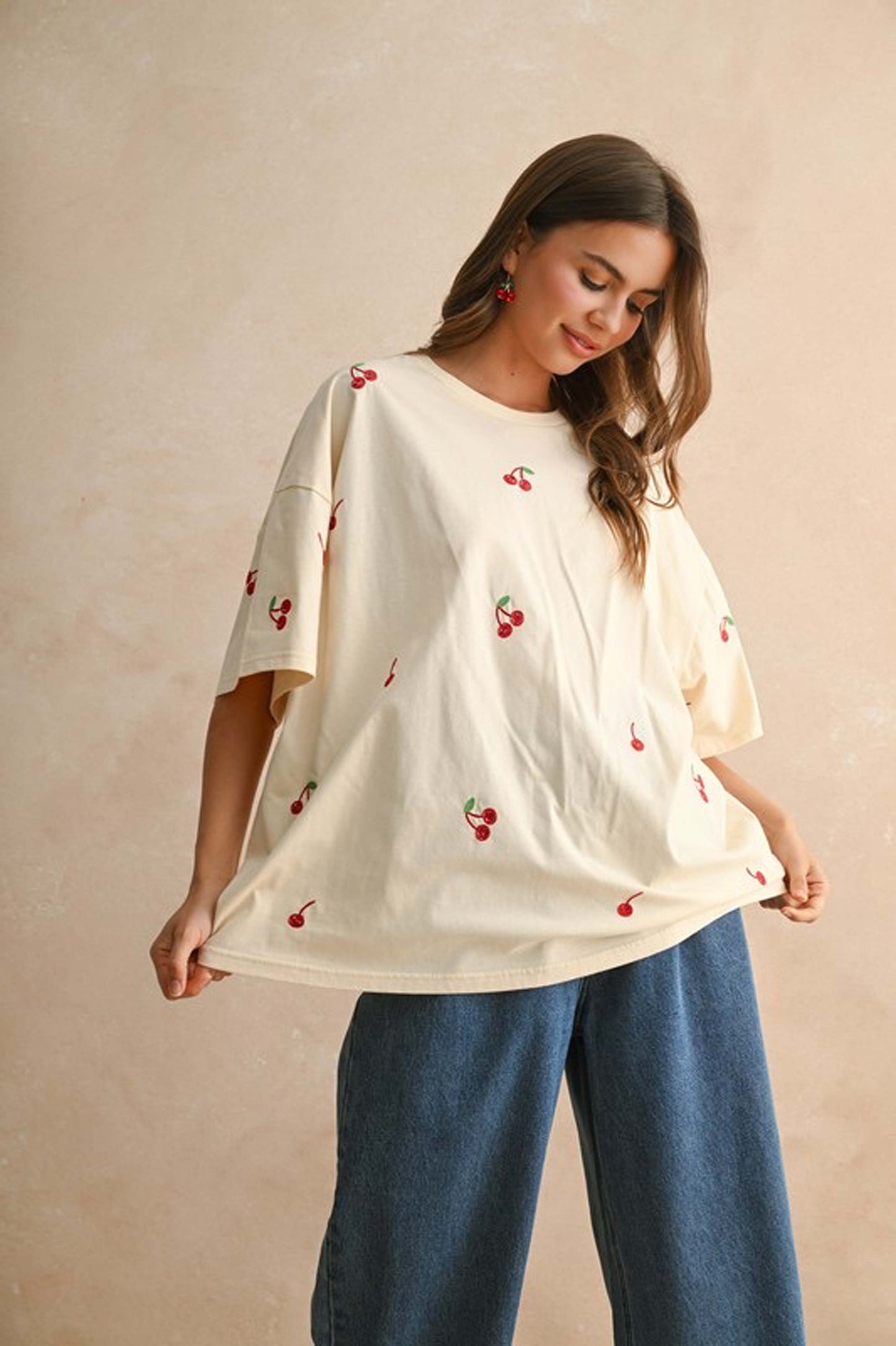 cherry baby tee