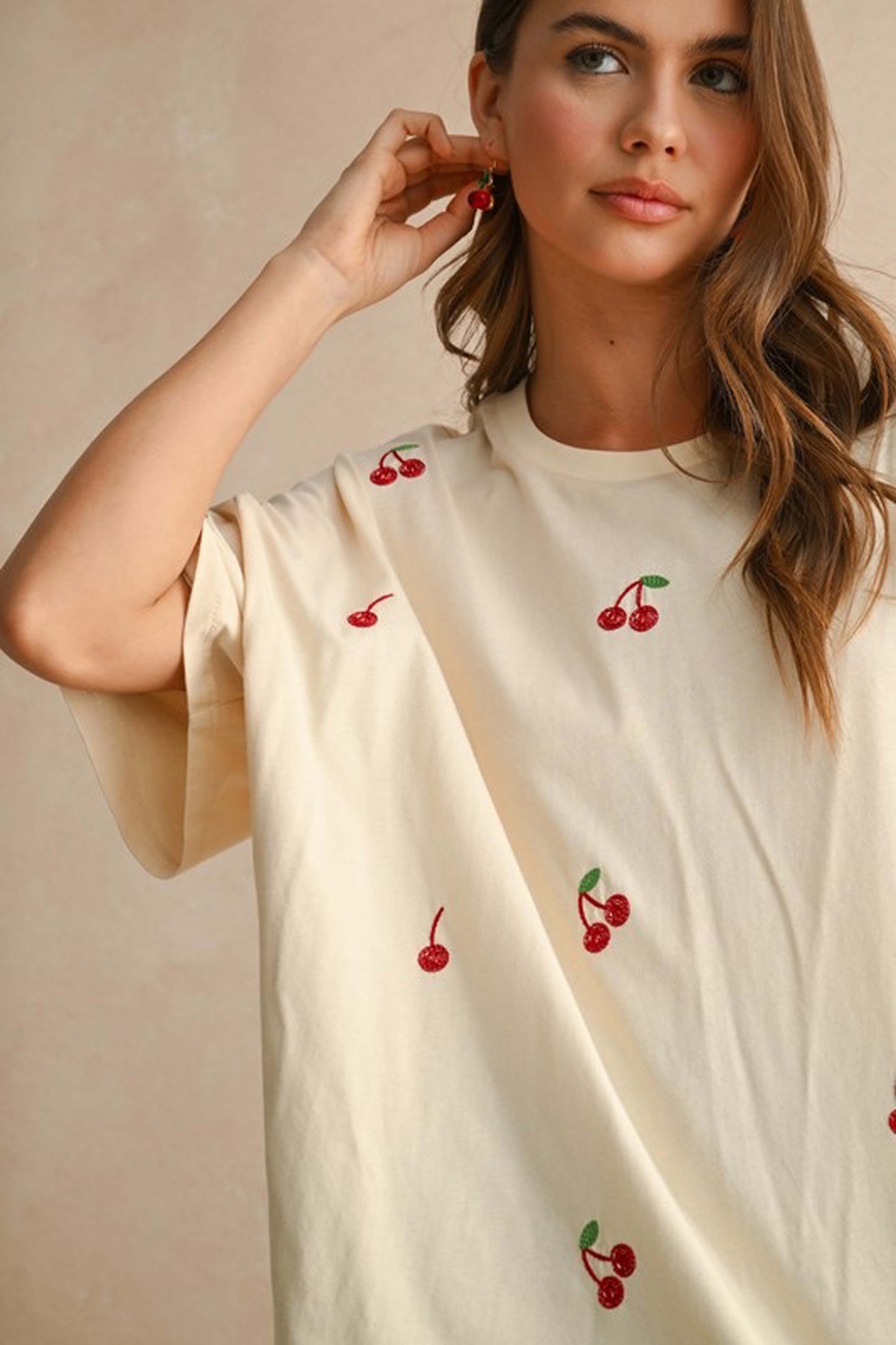 cherry baby tee