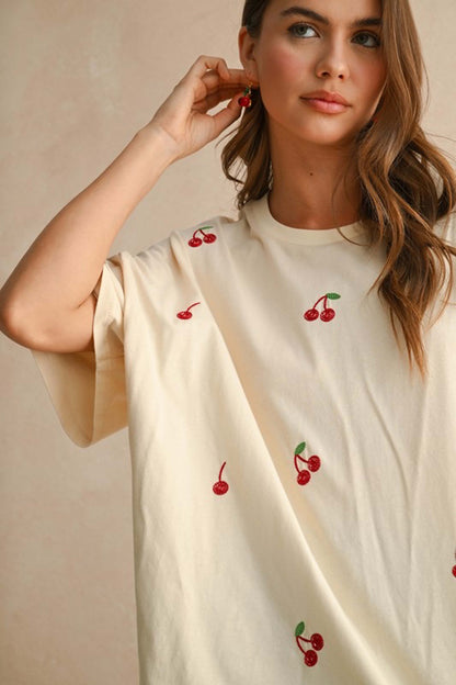 cherry baby tee