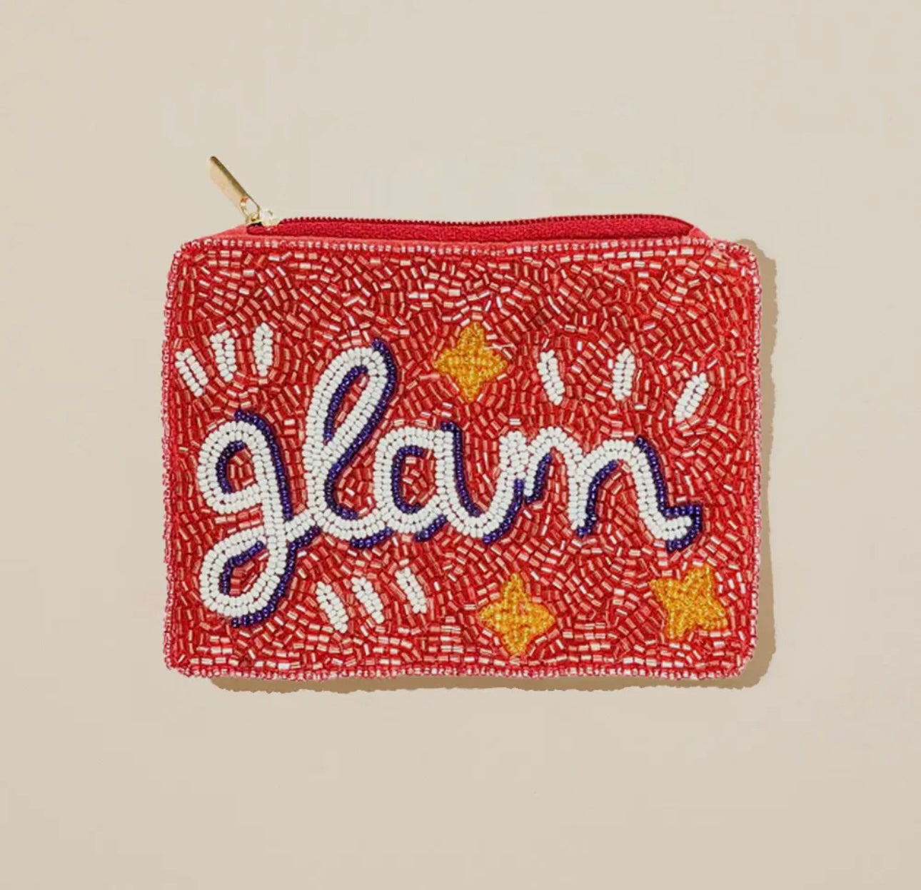 beaded mini pouch