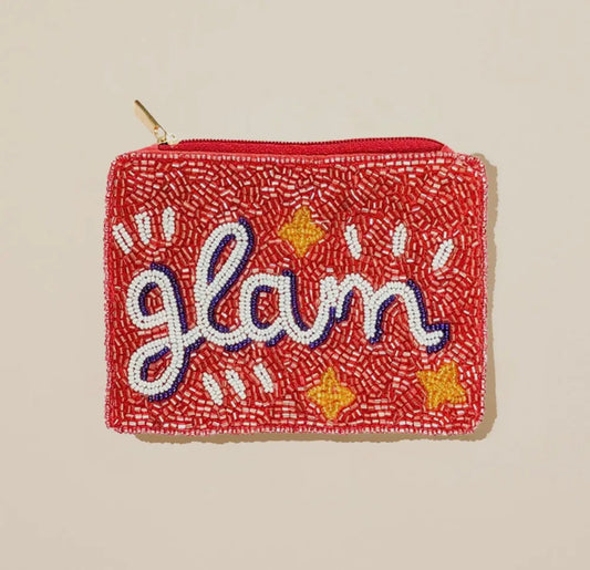beaded mini pouch