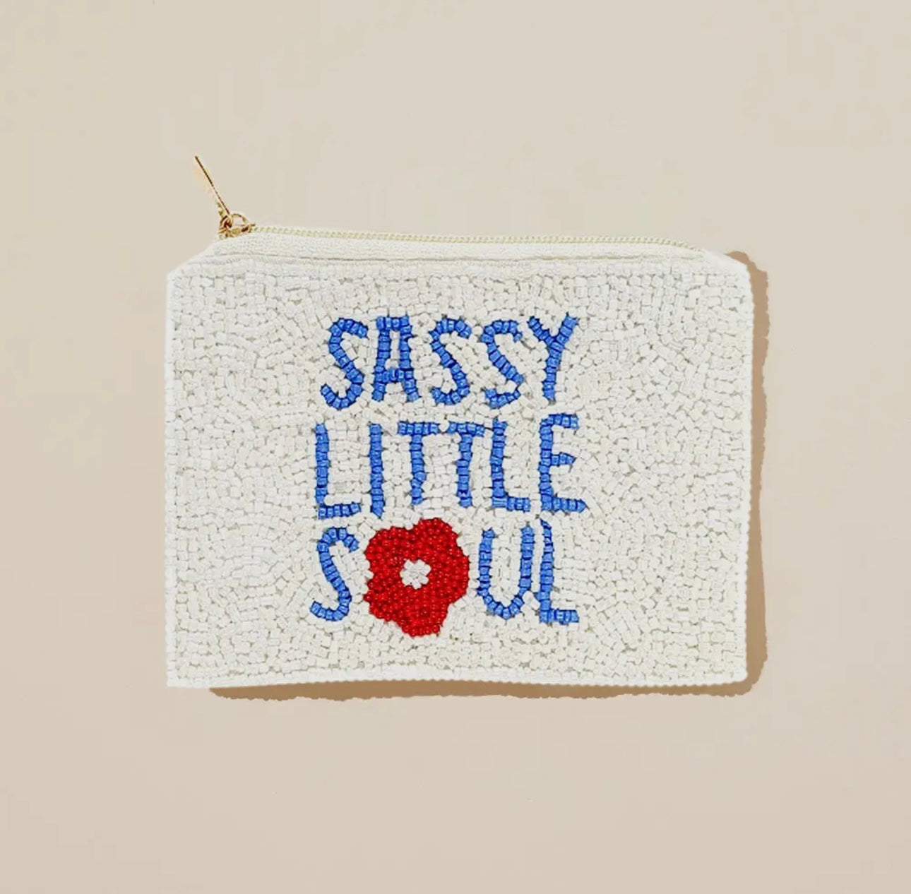 beaded mini pouch