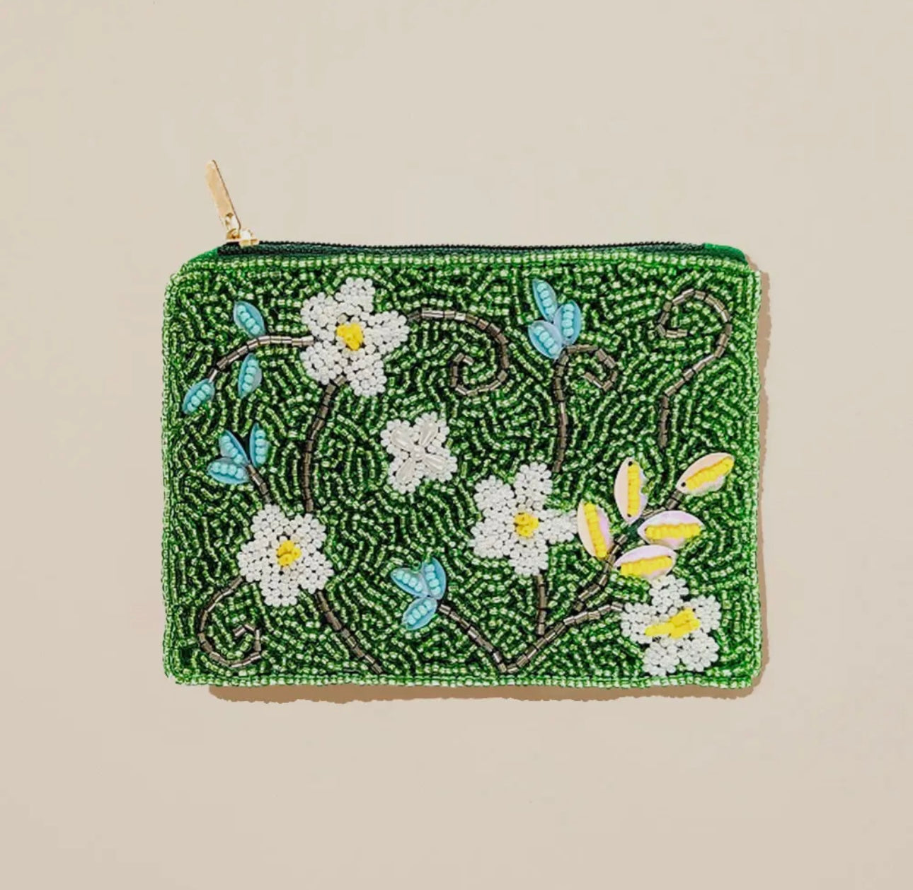 beaded mini pouch