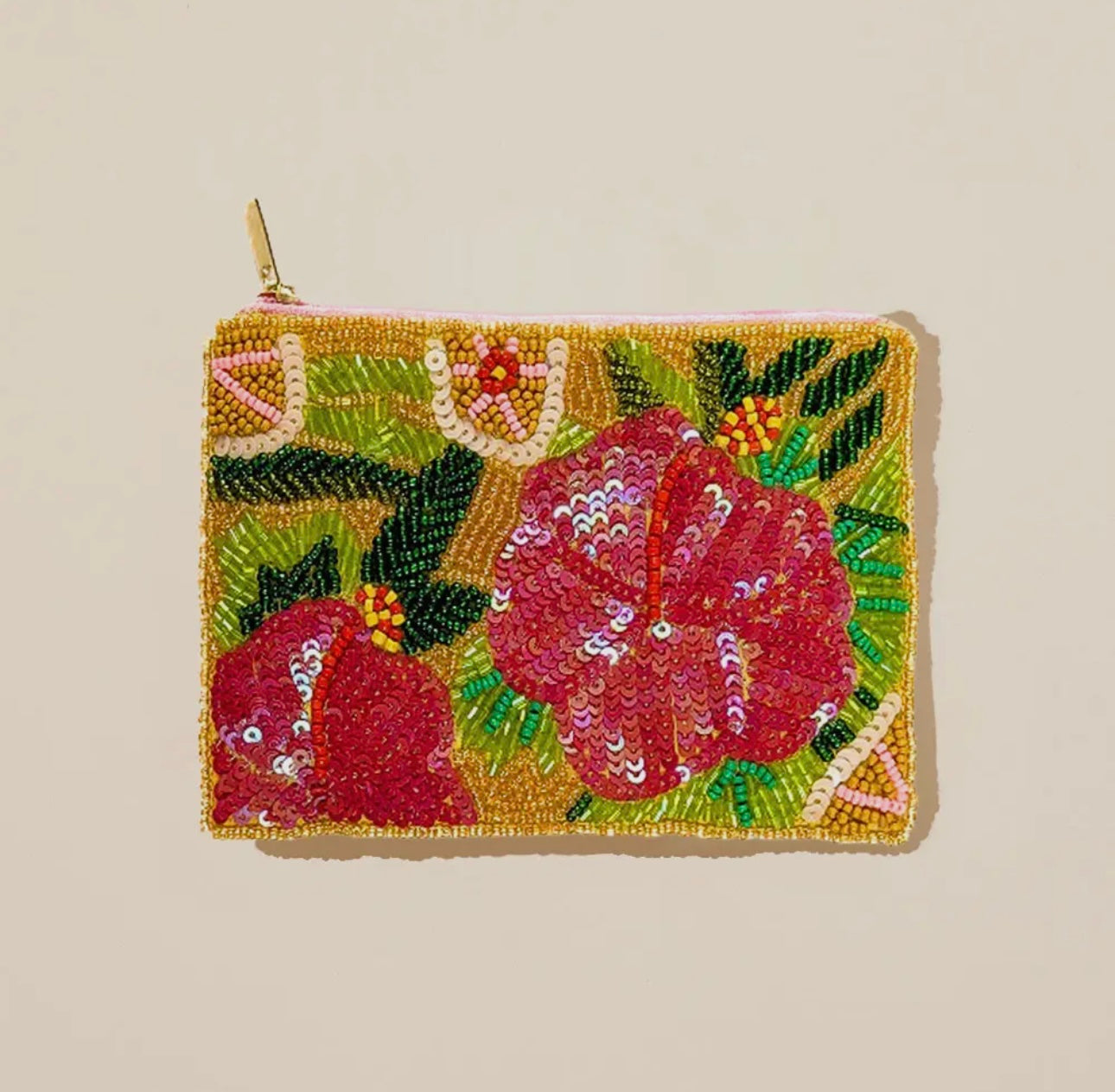 beaded mini pouch