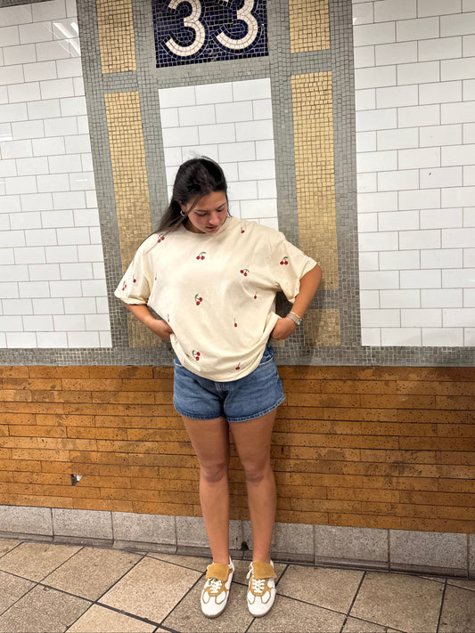 cherry baby tee